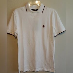 Roberto Cavalli White Polo with Red Trim